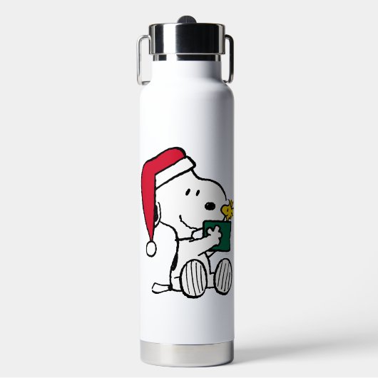 Bouteille D'eau cacahuètes | Snoopy Père Noël & Woodstock Cadeau (Salle de sport)