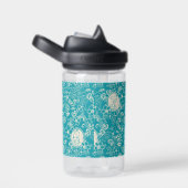 Bouteille D'eau cacahuètes | Snoopy Turquoise Tropical Beach Motif (Arrière Complet)