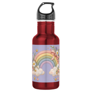 Bouteille D'eau Cadeau Arc-en-ciel à l'aquarelle – Nuage Charmant