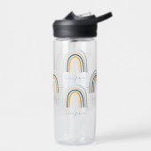 Bouteille d'eau cadeau bleu moderne élégant arc-en (Gauche)