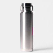 Bouteille D'eau Cadeau de lettre initiale monogramme rose chaud po (Avant)