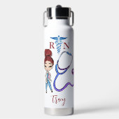 Bouteille D'eau Cadeau de monogramme de l'infirmière mignonne pers (Salle de sport)