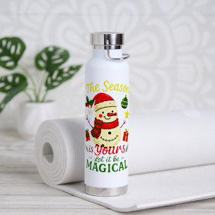 Bouteille D'eau Cadeau de sport de Noël cosy Magical Snowman Chris