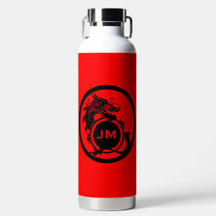 Bouteille D'eau Cadeau initial golfeur nouveauté dragon