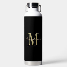 Cadeau personnalisé Monogramme noir et or