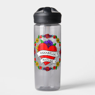 Bouteille D'eau Cadeau romantique à deux Art du style tatouage