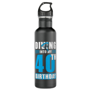 Bouteille D'eau Cadeau Skydiver 40e anniversaire