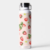 Bouteille D'eau Cadeaux de fraises nom personnalisé (Arrière)