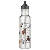 Bouteille D'eau Cadeaux équestres pour filles nom personnalisé (Droite)