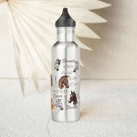 Bouteille D'eau Cadeaux équestres pour filles nom personnalisé<br><div class="desc">Cadeaux équestres pour filles nom personnalisé collage bouteille d'eau,  belle aquarelle portraits de chevaux avec filles nom collage.</div>