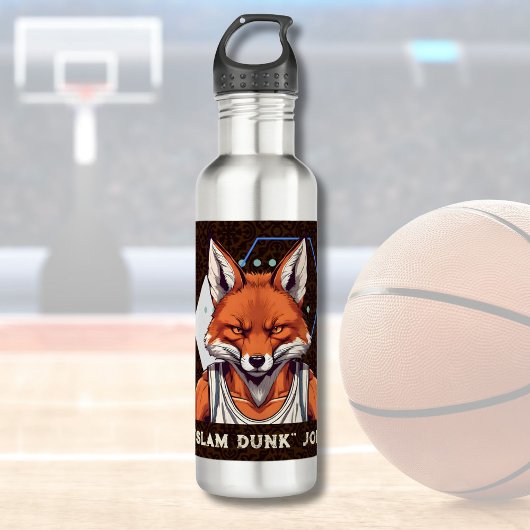Bouteille D'eau Cadeaux Renard cool pour les amateurs de basket-ba