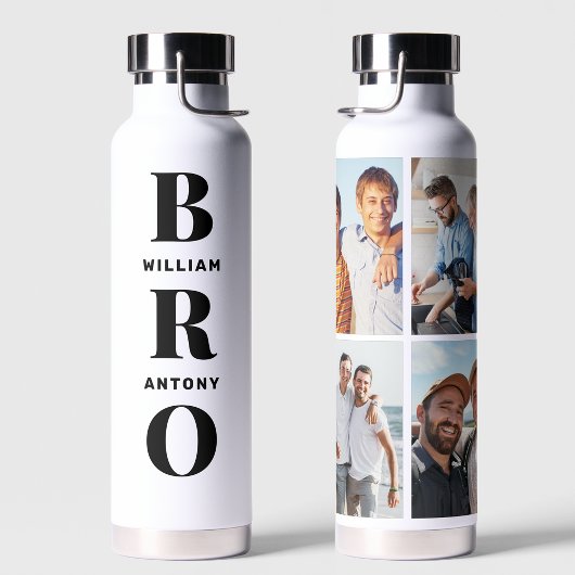 Bouteille D'eau Cadeaux Uniques Pour Frères 4 Photo Collage