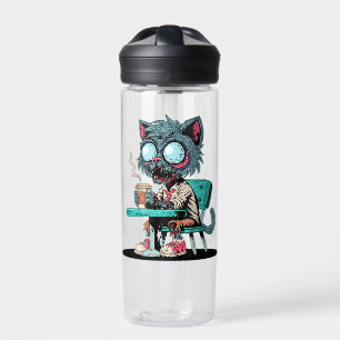Bouteille D'eau Café Aimant Zombie Chat