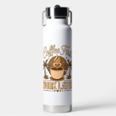 Bouteille D'eau Café d'abord, travail ensuite – Propulsé par la ca (Salle de sport)