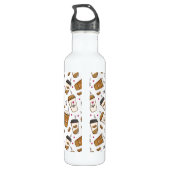 Bouteille D'eau Cafés, Fèves de café, Amateur de café, Coeurs (Dos)