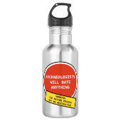 Bouteille D'eau Calembour drôle de datation d'archéologue (Devant)