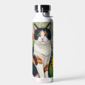 Bouteille D'eau Calico Cat and Folk Art Sunflowers (Gauche)