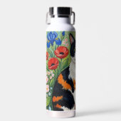 Bouteille D'eau Calico Cat and Folk Art Sunflowers (Avant)
