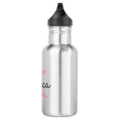 Bouteille D'eau Calligraphie Moderne Nom Style Manuscrit Monogramm (Droite)