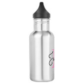 Bouteille D'eau Calligraphie Moderne Nom Style Manuscrit Monogramm (Gauche)