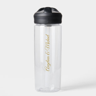 Bouteille D'eau Calligraphie professionnelle Elegant or couleur