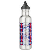 Bouteille D'eau Cambodge Drapeau magnifique patriotique (Droite)