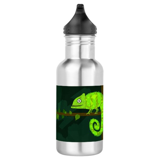 Bouteille D'eau Caméléon vert mignon (Droite)