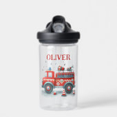 Bouteille D'eau Camion feu rouge et gris mou (Avant)
