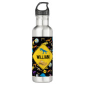 Bouteille D'eau Camions de construction Astronaut Dinosaures dans  (Devant)