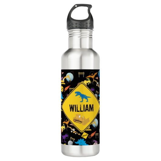 Bouteille D'eau Camions de construction Astronaut Dinosaures dans (Devant)