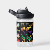 Bouteille D'eau Camions de construction Astronaut Dinosaures dans  (Arrière Complet)