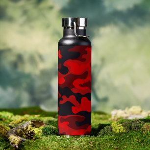 Bouteille D'eau Camo rouge #2 cuivres cuivres en cuivre dans la bo