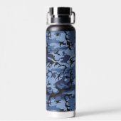 Bouteille D'eau Camouflage bleu marine, Militaire, Armée (Arrière)
