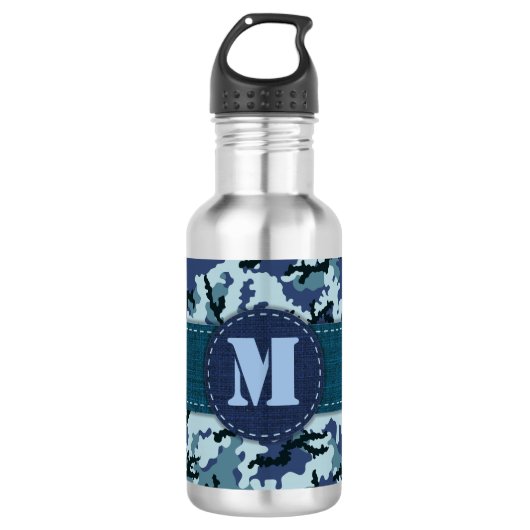 Bouteille D'eau Camouflage de la marine (Devant)