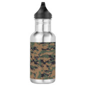 Bouteille D'eau Camouflage en bois (numérique) (Droite)