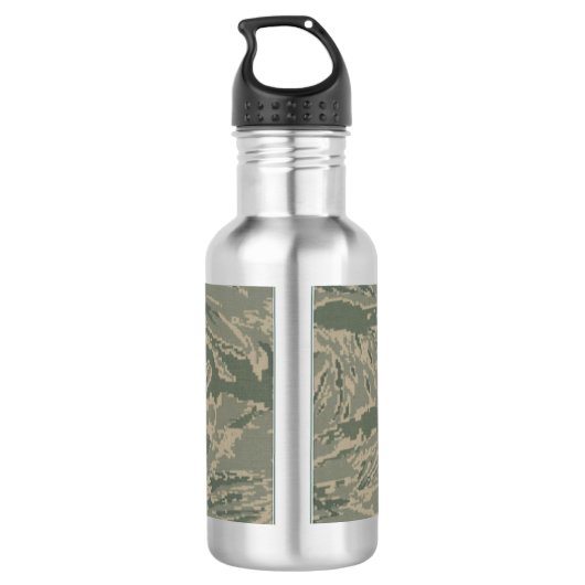 Bouteille D'eau Camouflage militaire vert en acier inoxydable (Dos)
