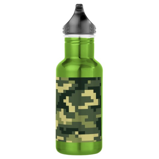 Bouteille D'eau Camouflage numérique en bois à 8 bits / Camo (Droite)