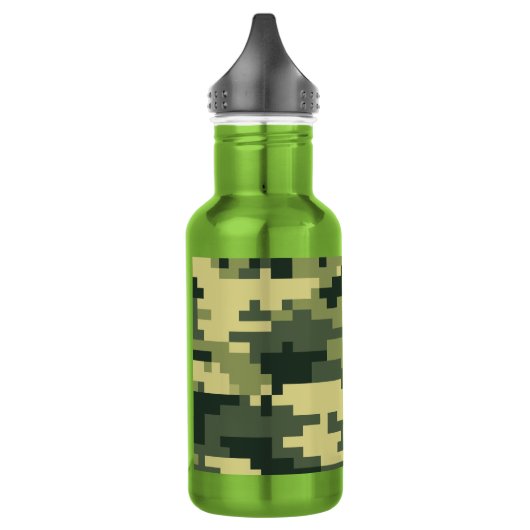 Bouteille D'eau Camouflage numérique en bois à 8 bits / Camo (Gauche)