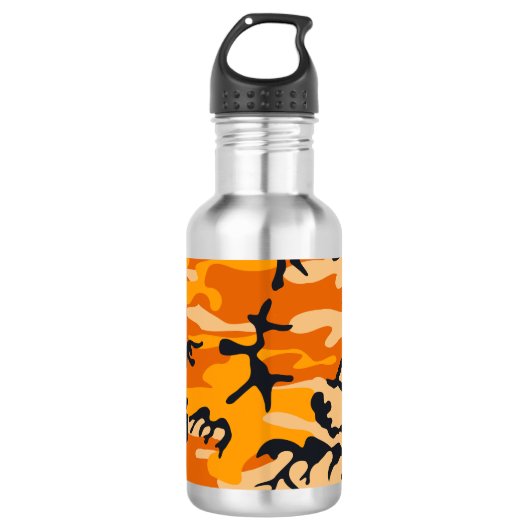 Bouteille D'eau Camouflage orange, Militaire, Armée (Devant)