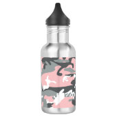 Bouteille D'eau Camouflage rose et gris, Militaire, Armée (Gauche)