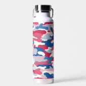 Bouteille D'eau Camouflage rouge blanc et bleu (Avant)