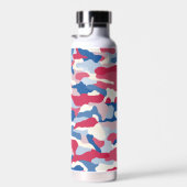Bouteille D'eau Camouflage rouge blanc et bleu (Plage)