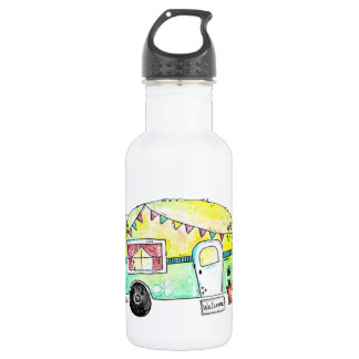 Bouteille D'eau Camper joyeux rétro mignon et fantasque
