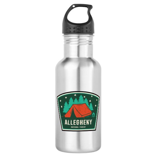 Bouteille D'eau Camping forestier national Allegheny (Devant)