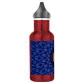 Bouteille D'eau Canard sur bleu kaléidoscope (Gauche)