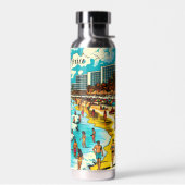 Bouteille D'eau Cancun, Mexique avec une Vibe pop art (Gauche)