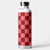 Bouteille D'eau Candy Red and Candy Pink Checkerboard (Droite)