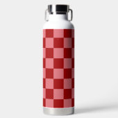 Bouteille D'eau Candy Red and Candy Pink Checkerboard (Avant)