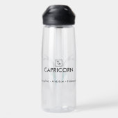 Bouteille D'eau Capricorne – L'architecte visionnaire (Arrière)
