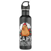 Bouteille D'eau Capy Christmas Capybara  (Devant)